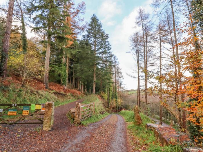 Trout River Lodge near Moretonhampstead, Devon. Detached lodge in a beautiful setting. Two bedrooms.