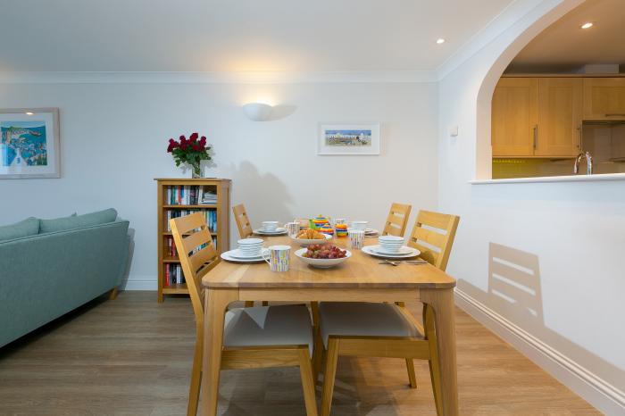 Wavetop is in Carbis Bay, Cornwall. Penthouse apartment with stunning sea views. Near beach. Stylish