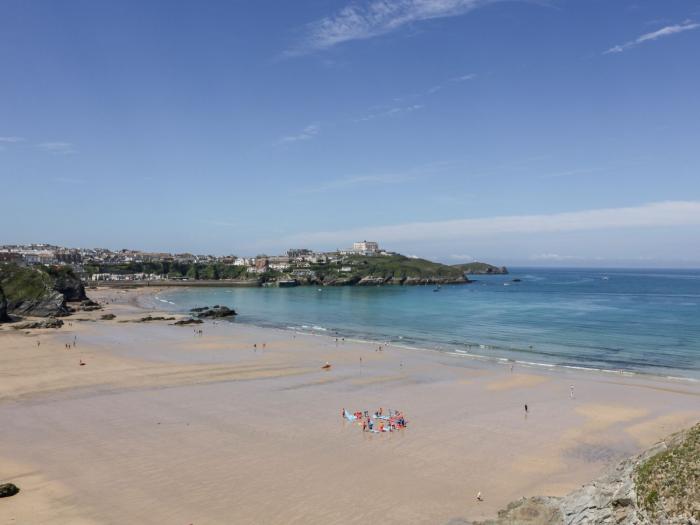 10 Quay Court in Newquay, Cornwall. Four-bedroom townhouse with sea views. Pets. Near beach. Stylish