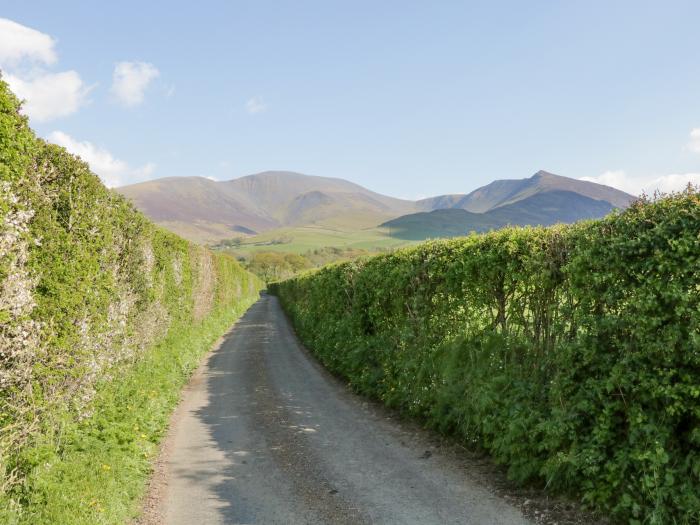 The Bothy is in Keswick, in Cumbria. Single-storey lodge with rural views. In national park. Family.