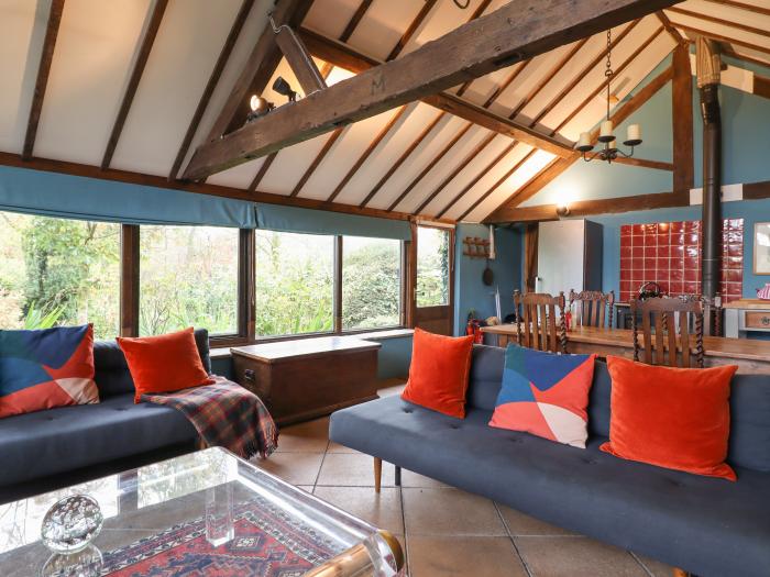 Forest View Barn nr Beguildy, Powys. One-bedroom cowshed conversion. Countryside views. Pet-friendly