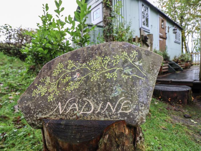 Nadine is near Beguildy, Powys. Single-storey hut, offering a couple's retreat. Rural. Pet-friendly.