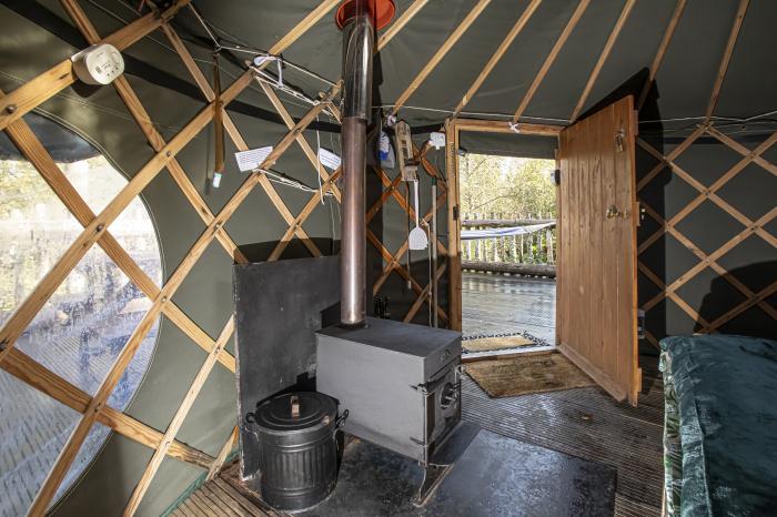 Nomad, is near Beguildy, Powys. Romantic yurt, ideal for couples. Pet-friendly. Countryside setting.