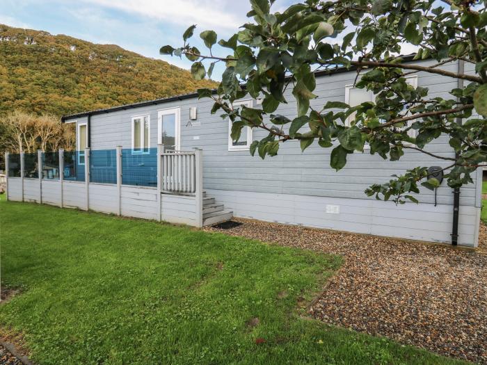 Hafan Taffy (Number 32), near Llanarth, Ceredigion. Pet-friendly lodge near the beach and amenities.