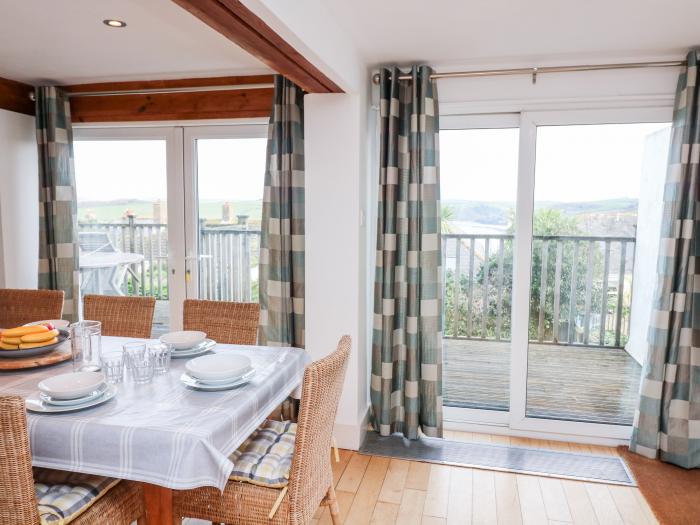 Firm Anchor in Salcombe, Devon. Close to amenities and a beach. Estuary and countryside views. Dogs.