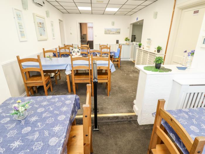 Caxton House, thirteen-bedroom holiday home in Skegness town centre, Lincolnshire. Off-road parking.