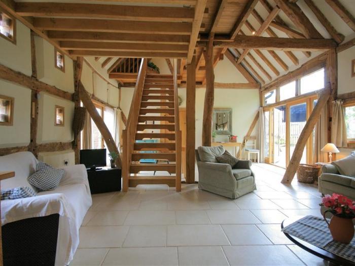 Whites Farm Barn, in Ledbury, Herefordshire. Near AONB. Three-bed barn conversion with garden. Rural