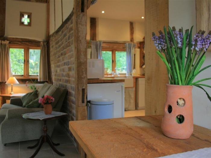 Whites Farm Barn, in Ledbury, Herefordshire. Near AONB. Three-bed barn conversion with garden. Rural