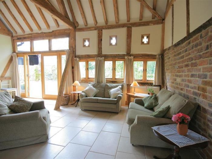 Whites Farm Barn, in Ledbury, Herefordshire. Near AONB. Three-bed barn conversion with garden. Rural