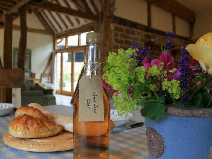 Whites Farm Barn, in Ledbury, Herefordshire. Near AONB. Three-bed barn conversion with garden. Rural