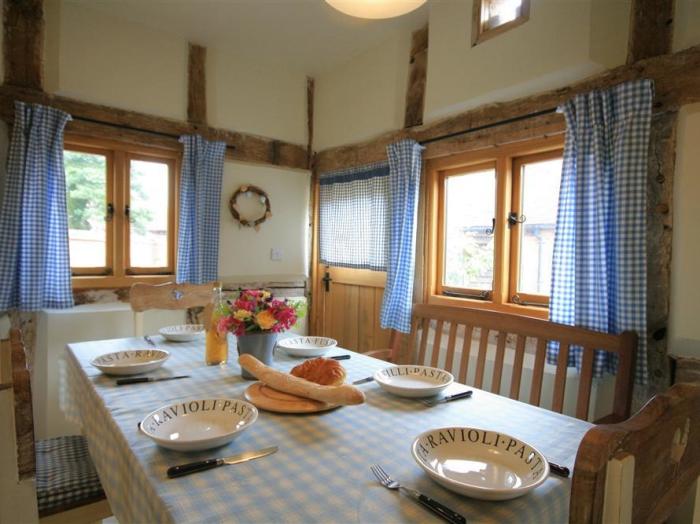 Whites Farm Barn, in Ledbury, Herefordshire. Near AONB. Three-bed barn conversion with garden. Rural