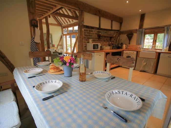 Whites Farm Barn, in Ledbury, Herefordshire. Near AONB. Three-bed barn conversion with garden. Rural