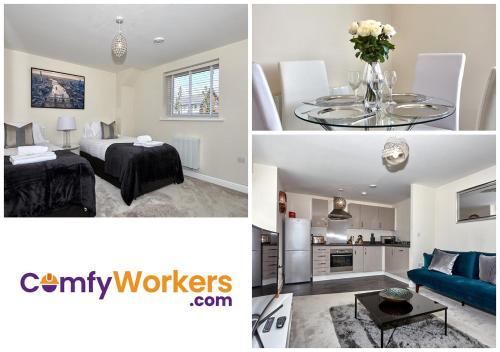 Modern Worker Apartment with Free Parking by ComfyWorkers